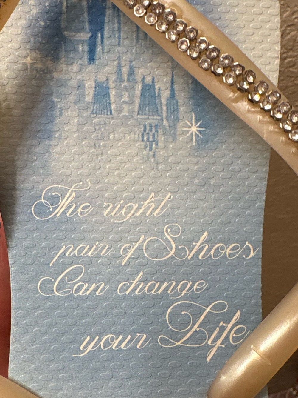 Havaianas Disney Cinderella Light Blue Slim Bridal Swarovski Crystal Sandals - Picture 4 of 7